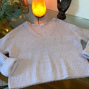 Garage Purple Cropped Sweater